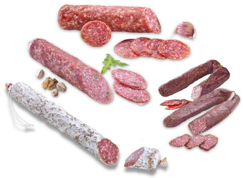 Almgourmet - Wurstspezialitäten mit 5 Produkten (810g) - u.a. italienische Salami und Kaminwurzn - deftig und würzig