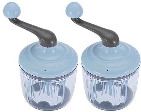 Fouet à œuf à la main, fouet à main avec récipient en plastique mousseur à lait manuel ustensile de cuisine pour fouetter 37,2 oz/1100 ml