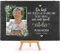 Schieferplatte selbst gestalten - Gedenktafel mit Foto, Name & Datum bedrucken - Du bist nicht mehr da - Grabtafel, Grabschmuck - Schiefertafel mit Staffelei, 20x30 cm I Personalisierte Erinnerung