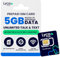 Lycamobile 60 Tage Prepaid-SIM-Karte für Mobiltelefone, 5 GB Highspeed-4G-LTE/5G-Daten, Internationale Gespräche und SMS in über 100 Länder, schnelle Aktivierung, 3-in-1-Dreifachschnitt