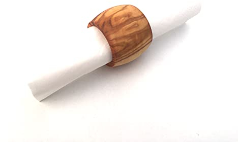 Serviettenring Serviettenhalter Holzring Tischdekoration Tischschmuck für Gäste handgefertigt aus Olivenholz