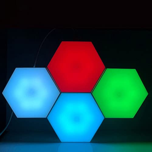 4 STÜCKE LED Sechseckige Wandleuchte Waben Nachtlichter DIY Modulare Berührungsempfindliche Lampen Kreative Geometrie Montage für Home Office Hotel Bar