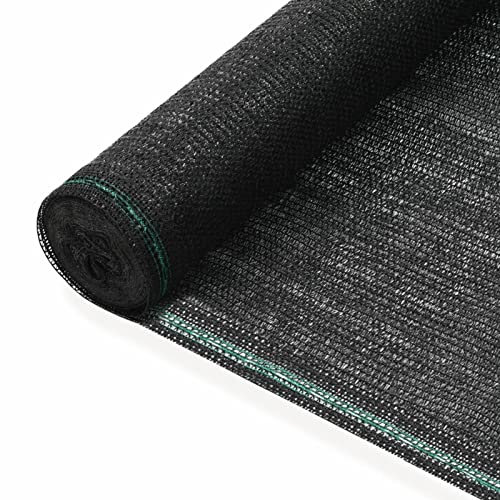 Gecheer Zaunblende 1 x 25 m | Sichtschutz Windschutz Sonnenschutz Schattiernetz Tennisblende Tennisnetz | für Garten Balkon Sportplatz Gel?nde, Schattiergewebe 75 g/m?, Schwarz