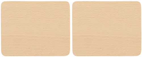 teemando® 2 X Untersetzer aus Buchenholu, 10 cm, dekorativer Untersetzer für Gläser und Raclette-Pfännchen