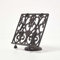 HOMESCAPES Brown Cast Iron Cook Book Stand Recipe Holder for Kitchen H 19 x W 28 cm Metal Ornamental Book Stand