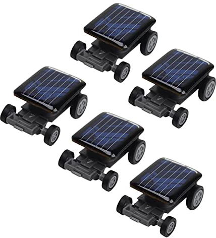 5X Voiture de Haute Qualite Jouet Solaire de Coureur de Voiture Gadget Educatif pour Enfants Jouet D' Solaire Noir
