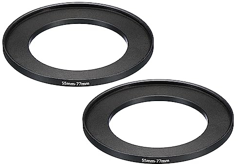 PATIKIL 58mm-49mm Metall Schritt Down Ring 2 Pack Kamera Objektiv Filter Adapter Ring Aluminum Filter Adapter Ring für Kamera Linsen Haube Schwarz