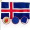 XIFAN Island-Flagge aus Premium-Nylon, 7,6 x 12,7 cm, für den Außenbereich, doppelseitig, strapazierfähig, 210D-Nylon, isländische Nationalflaggen, mit genähten Streifen/4 Stichsäumen/Messingösen