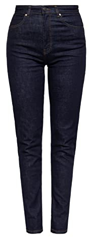 Queen Kerosin Damen Jeanshose High Waist Slim Fit Western-Style 50S Rockabilly Vintage Pants Denim