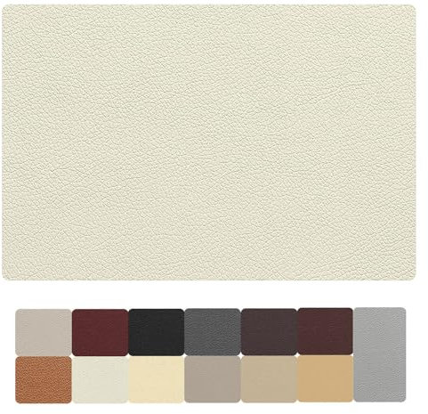AYYDS Leder Patch Selbstklebend, Leder Reparatur Set, Kunstleder Selbstklebend, Lederfolie Lederflicken Selbstklebende, Leder Reparatur für Möbel,Sofa,Autositze,Taschen (20x30cm, Beige)