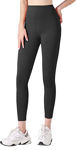 Fucouture Yoga-Overall für Damen, Hüftlifting, Fitness, Laufen, hohe Taille, Yogahose, ausgestellte Yogahose, Schwarz , 56