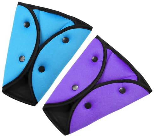 Lot de 2 ajusteurs de ceinture de sécurité, style pliable et portable, coussinets d'épaule doux, bretelles réglables librement, convient aux enfants, femmes enceintes, kit de sécurité du véhicule.