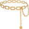 YeeHeen Metal Waist Belts for Women Chunky Punk Link Belt for Dress Gold 90cm