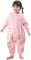 Thermo Schlafanzug Kinder Schlafsack Winter Baby Mit Füßen Schlummersack Winterschlafsack Mit äRmel Warme Gefüttert Babyschlafsack Schlafstrampler Junge MäDchen Pyjama 130 Rosa Rabbi