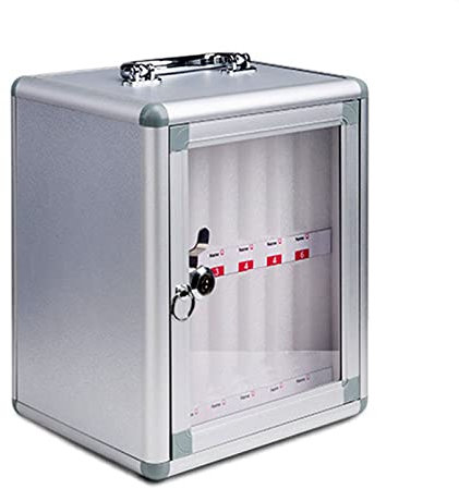 Boîte de gestion de rangement pour téléphones portables murale transparente, casier portable pour étudiants, boîte de rangement pour téléphones, coffre-fort pour téléphones(12(22.5*20*26.5cm))