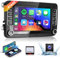 4G e 64G Autoradio 7 Bluetooth per VW Golf 5 6 Polo Passat Skoda Touran Seat Wireless Carplay Android Auto, WiFi GPS Navi HiFi RDS/FM Radio 2 din con telecamera di retromarcia AHD/DVR/Canbus