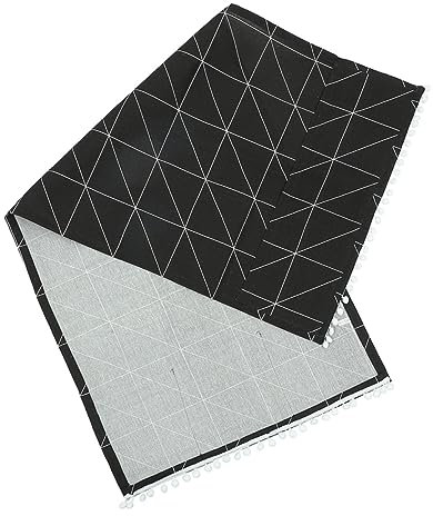 Uonlytech Housse De En Coton Et Lin Pour Réfrigérateur Four À - Lave-linge Sèche-linge Motif Noir 30 X 90 Cm