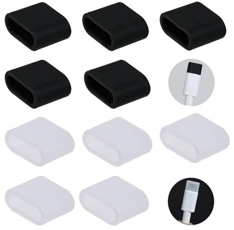 kiki fancy Lot de 10 capuchons de protection USB-C - Capuchons anti-poussière en plastique pour câble de données - Protection contre la poussière du câble de charge - Capuchons pour USB de type C