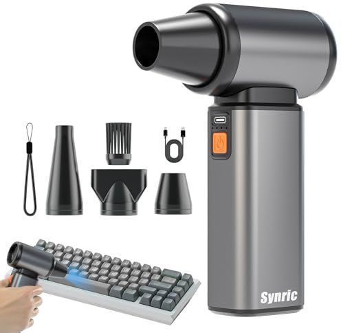 SYNRIC Plumero de aire comprimido, plumero de aire eléctrico de velocidad continua