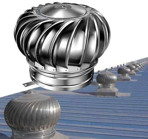 IMUNKT 150mm Comignoli Girevoli, Cappello Eolico di Fumi Rotante, Canna Fumaria Camino Cappello Testa Girevole, Ventilatore da Tetto in Acciaio Inox 304(100mm/4in)
