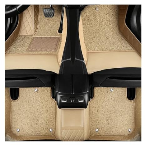 SANDSIS Auto Fußmatten Für Benz A-Klasse Für AMG W176 W177 2020-2024 Auto-Fußmatten Auto-Teppiche Fußeinlagen Car Fußmatten(Beige)
