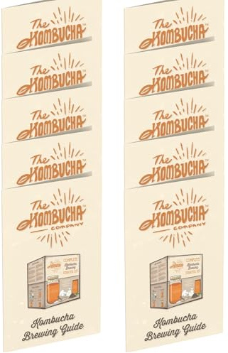 The Kombucha Company Guide de brassage Kombucha | Comment brasser, récolter, mettre en bouteille, redémarrer et aromatiser (lot de 10)