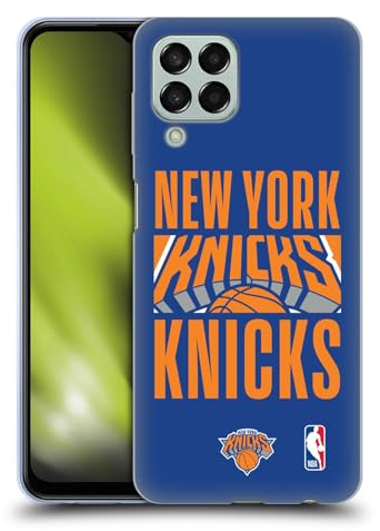 Head Case Designs Offizielle NBA Typografie New York Knicks Gel Handyhülle Hülle [Militärischer Schutzgrad] Kompatibel mit Samsung Galaxy M33 (2022)