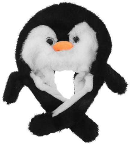 MAGICLULU Lustige Winterplüschmütze mit Beweglichen Ohren Warme Ohrklappenmütze aus Weichem Stoff Süße Kawaii Tiermütze für Damen und Mädchen für Kaltes Wetter Cosplay und Fotoshooting