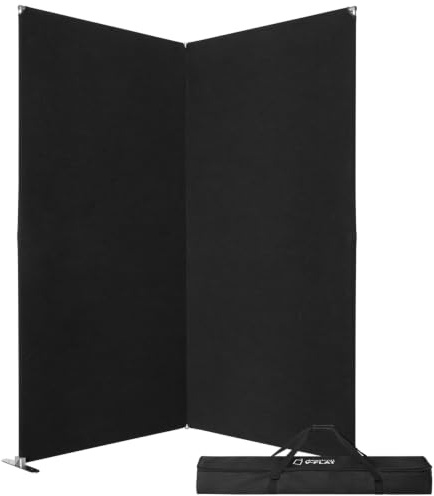 Westcott Portable V-Flat Kit with Black Fabric - for Commercial, Portrait, Fashion Photography and Video Production | 82 X 84 in Open, Collapsible Aluminum Frame, Washable Black Fabric, Includes Carry Case and Magnetic Feet, Tool-Free Setup