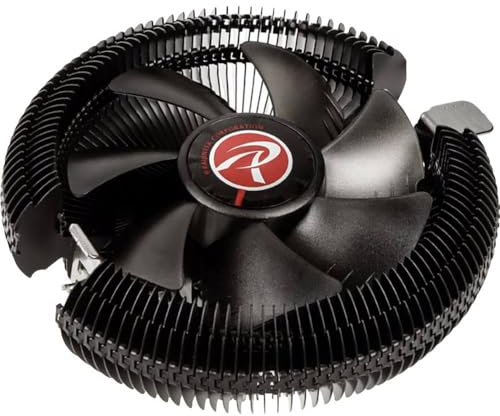 RAIJINTEK Juno-X - Radialaufbau, Aluminium Low Profile CPU Kühler mit 92mm Lüfter PWM - PC Kühler Geeignet für HTPCs und Büro Kleinrechner, schwarz