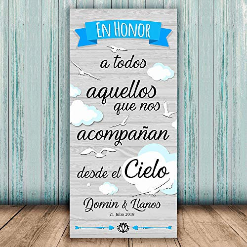 Decoración Boda | Cartel Boda Cielo | 70cm x 150cm