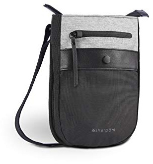 Sherpani PRIMA Anti-Diebstahl Crossbody Tasche Reise Crossbody börse Mini Umhängetasche Kleine börsen für Frauen RFID Schutz, Silber (Sterling), Small