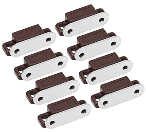 sourcing map Magnetic Magnetische Schrank und Tür Latch Magnet fängt Küche latch|magnetic Catch Latch Braun 8 Stück