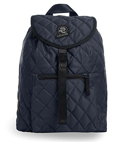 INVICTA ALPINO MINI Rucksack, Backpack, Daypack, Tasche, Italienisches Design mit Lederdetails;Leicht und Kompakt für Reise und Ausflüge, Damen, Herren & Teenager, blau