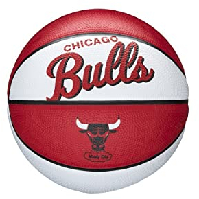 Wilson Mini-Basketball TEAM RETRO, CHICAGO BULLS, Outdoor, Gummi, Größe: MINI