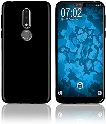 PhoneNatic Case kompatibel mit Nokia 7.1 - schwarz Silikon Hülle Cover