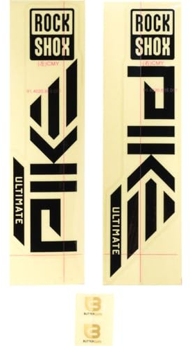 Sram Unisex – Erwachsene RockSh.Pike ULT. Gabel-Aufkleber-Kit, Schwarz/Silber, 27/29