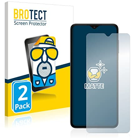BROTECT Schutzfolie für Samsung Galaxy A04s | 2 Stück Entspiegelnder Displayschutz Made in Germany Matte Displayschutz-Folie Anti-Reflex Anti-Fingerprint Einfache Montage