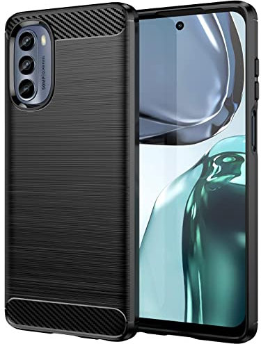 Folmecket Motorola Moto G62 5G Phone Case, Shock-Absorption Flexible TPU Rubber Protective Cell Phone Cover for Motorola Moto G62 5G Phone Case, 2022 6.5 Black