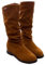 ticticlily Stivali Alti da Donna Invernali Moda Stivali da Equitazione Casual Comodi Tacco Piatto Scarpe in Pelle C Marrone 39 EU