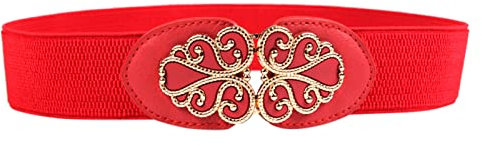 Damen Herbst und Winter Elastischer Gürtel Mode Elastischer Bund Vielseitiger Kleidergürtel Gürtelbund Wollschal Altrosa