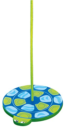 Bino world of toys Holz-Tellerschaukel Schildkröte, Spielzeug für Kinder ab 3 Jahren, Schaukelvergnügen im Haus, Garten, Terrasse, Holzspielzeug zur Förderung kindlicher Fähigkeiten, Mehrfarbig