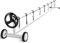 TANGZON Pool Cover Reel System Set, Telescopic Aluminum Solar Cover Reel with Wheels, Inground Swimming Pool Solar Blanket Roller (Fit for Pools within 5.5m Width)