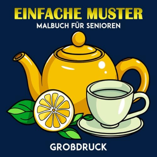 Einfache Muster Großdruck Malbuch für Senioren: Große und einfache Designs für Erwachsene und Senioren zum Stressabbau | Einzigartige Malvorlagen mit ... und anderen | Format: 8.5 x 8.5 Zoll
