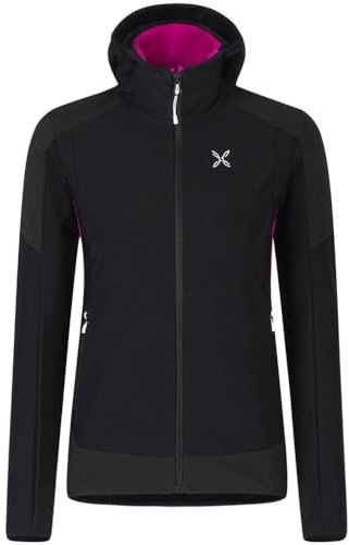 MONTURA windfit Maglia Donna MMAR42W 9028 Colore Nero Intense Violet Pile Maglia Ideale per attività Outdoor in Montagna e Tempo Libero Cerniera Intera L