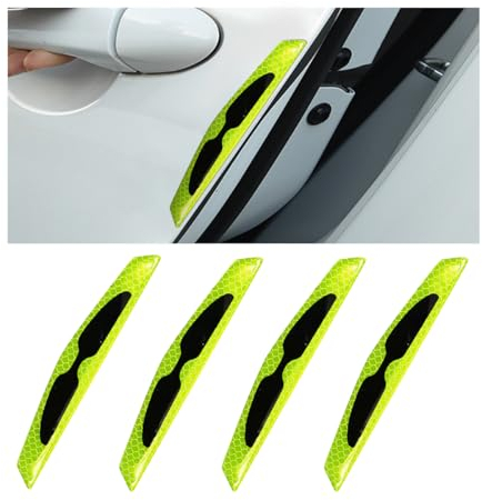 JNNJ 4 Stück Auto-Stoßstangenstreifen, Auto Türkantenschutz Aufkleber, Universal Auto Stoßstange Guard Anti-Scratch Protector Trim Aufkleber, Für Auto-SUV-LKW(Grün)