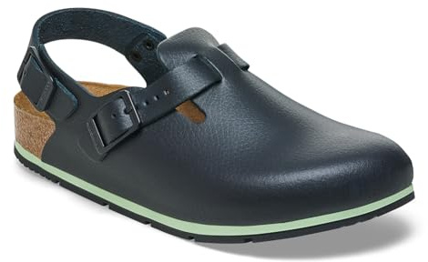 Birkenstock Damen Herren Tokio Pro Hausschuhe Leder Pantoletten - Clogs - Zertifiziert nach Norm EN ISO 20347:2145 - Berufsschuhe für Medizin, Gastronomie und Service