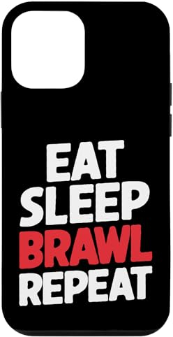 Hülle für iPhone 12 mini Eat Sleep Brawl Repeat Funny Stars Videospieler