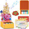 Flowers Castle Building Toys with Piano Keyboard, 771PCS Botanical Collection Light Up Flowers Building Blocks Set Creative Music STEM Toys Girls, Valentines Day Gifts Birthday Presents Kids Aged 6+