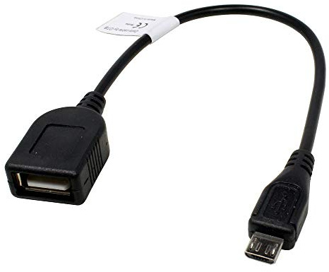 Adapter OTG Kabel kompatibel mit Jay-Tech Tablet PC XE10D MD1001, Micro USB auf USB, ca. 15cm, zum direkten Übertragen von Fotos, Videos und weiteren Inhalten auf einen USB Stick ohne PC